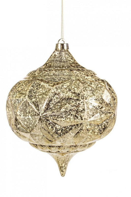 4x pendentif goutte en or brossé