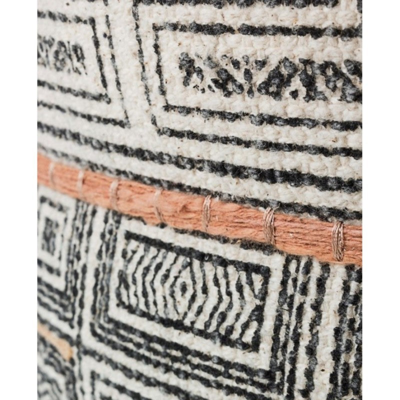 Pouf en coton style ethnique TILAK Desert diamètre 50x h35 cm