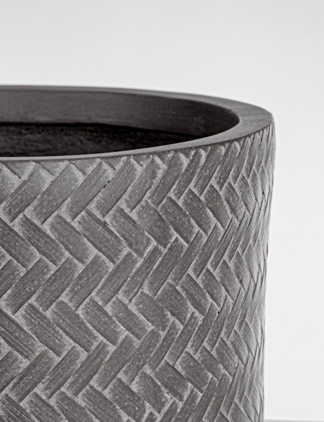 Set4 P.Vase Tressage Cil Anthracite