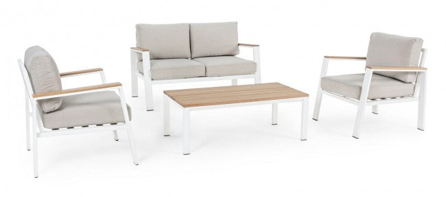 Ensemble de salon de jardin Belmar blanc