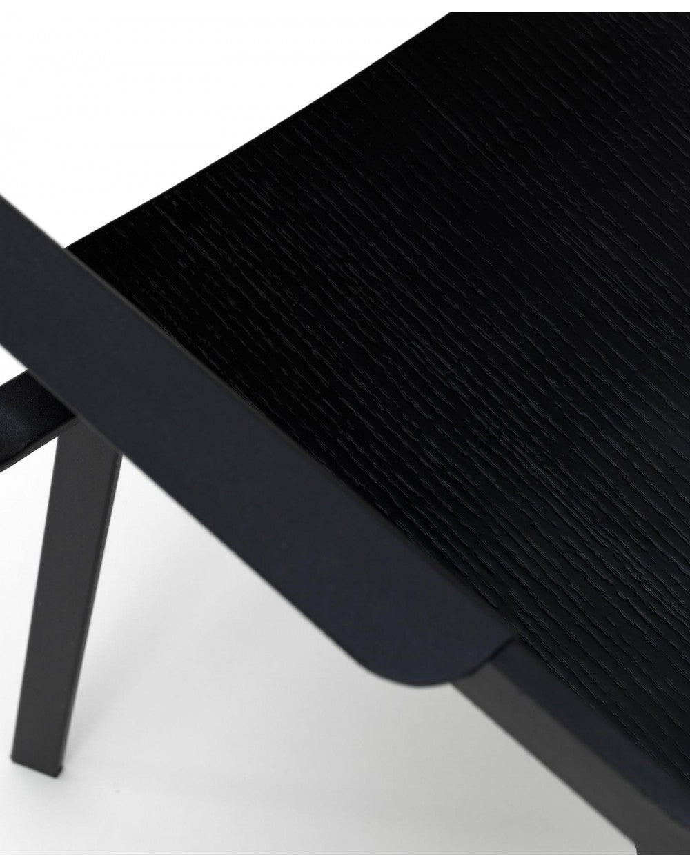 4x Chaise en bois laqué - Tête de table Woody