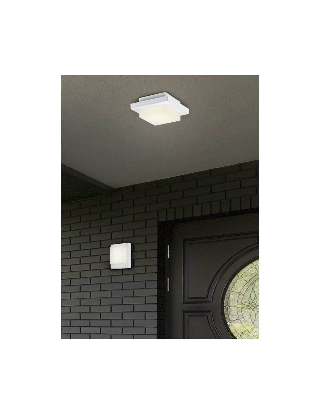 Applique Led Plafonnier IP54 Hondo Blanc 14x14 cm Trio Lighting