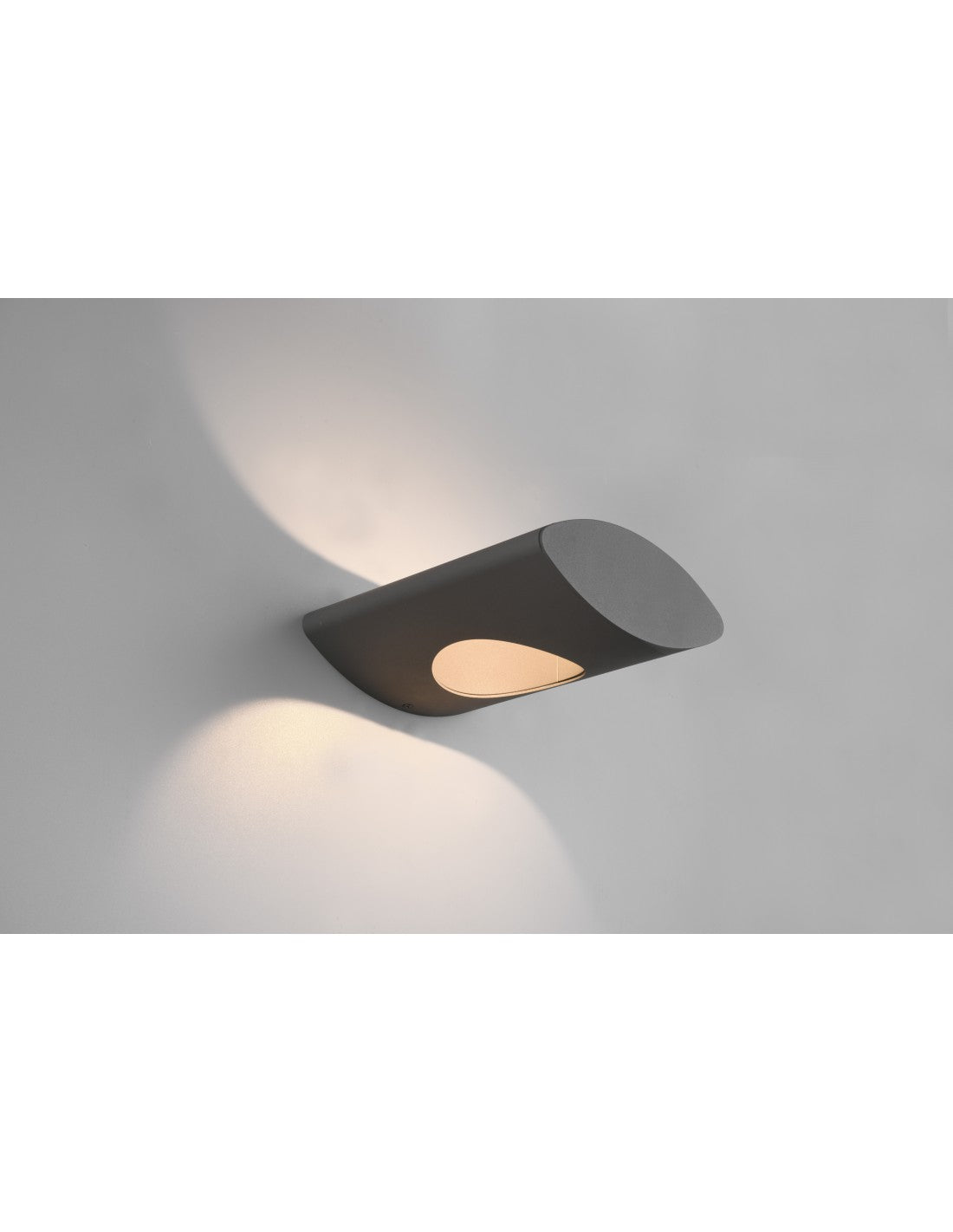 Applique IP54 Double Émission Anthracite LED Katun Trio Lighting