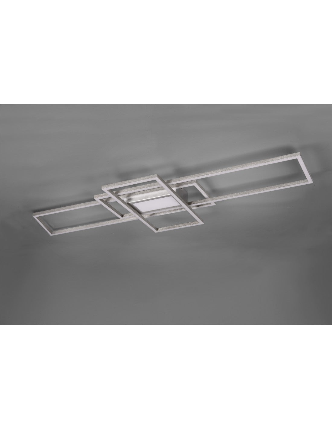 Plafonnier Irvine 3 LEDs Rectangle 60w Nickel L105 cm Intensité variable Trio Lighting