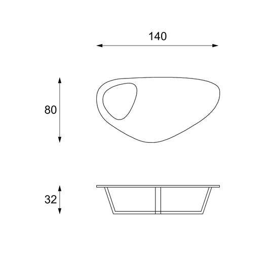Table basse en MDF gris foncé et piètement en métal 140x80x32h cm