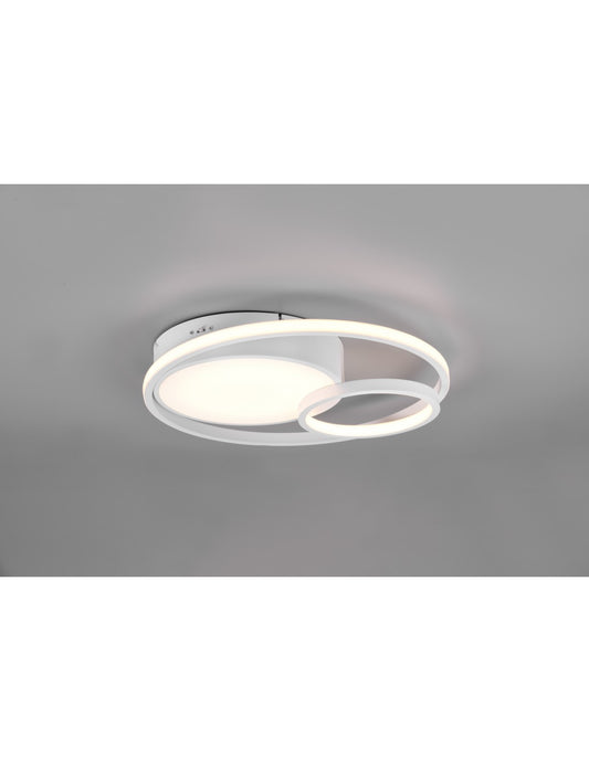 Plafonnier Moderne Vuelta Blanc 3 LED Variateur 28w Trio Lighting