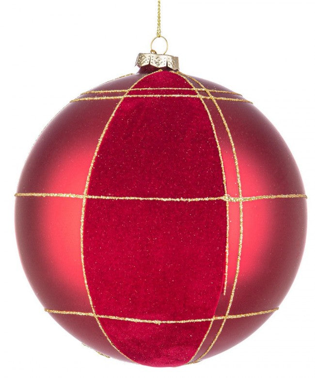 6x Sphère Vt Velouté Rouge D150