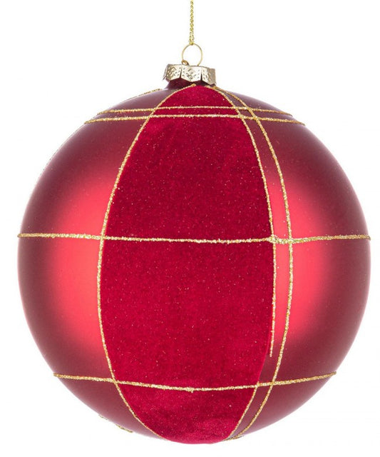 6x Sphère Vt Velouté Rouge D150