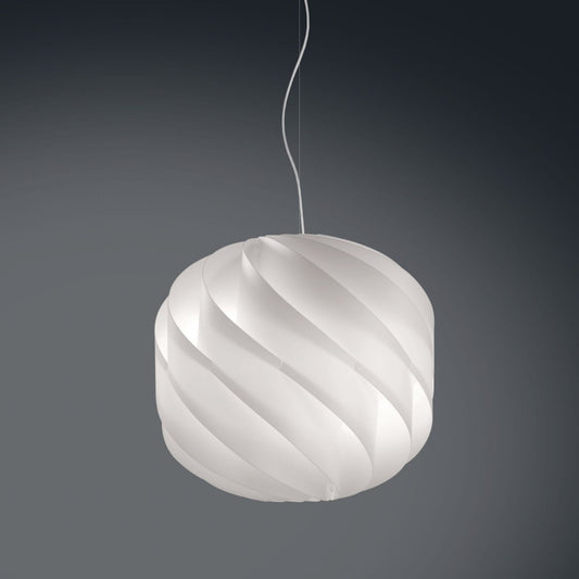 Suspension 2 Lumières Blanc en Métal Chromé Cm. 55x52h