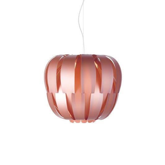 Suspension 2 Lumières Métal Rose en Métal Chromé Cm. 60x54h