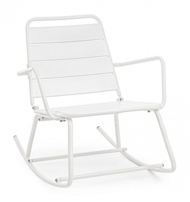 Fauteuil à bascule blanc Bizzotto Lillian