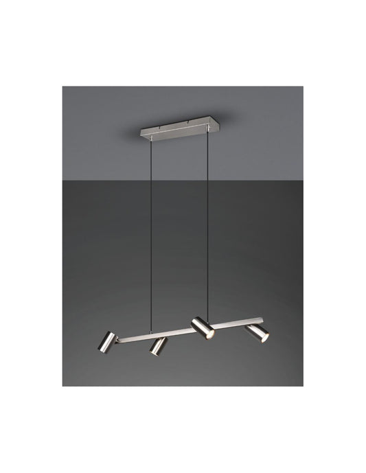 Suspension 4 Spots Orientables GU10 Marley Nichel Trio Lighting