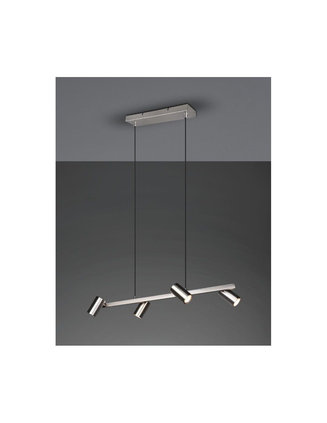 Suspension 4 Spots Orientables GU10 Marley Nichel Trio Lighting