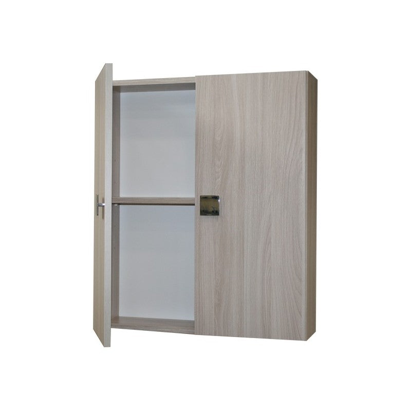 Élément mural de salle de bain polyvalent Olmo 2 portes avec étagère interne 60x17xh.70 cm