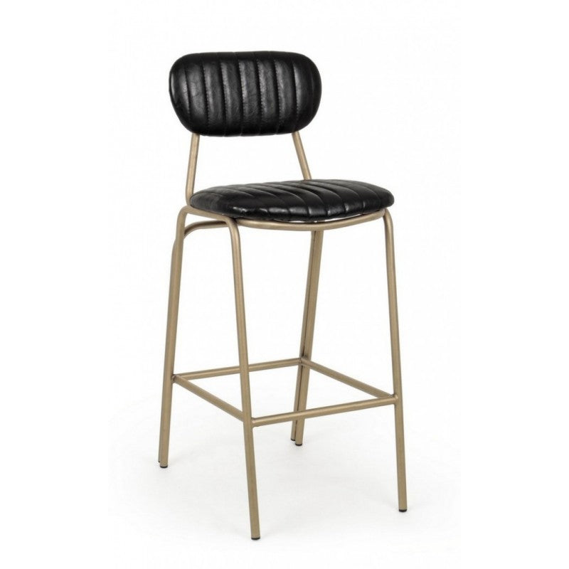 Tabouret de bar vintage Addy noir 41x51x100h cm