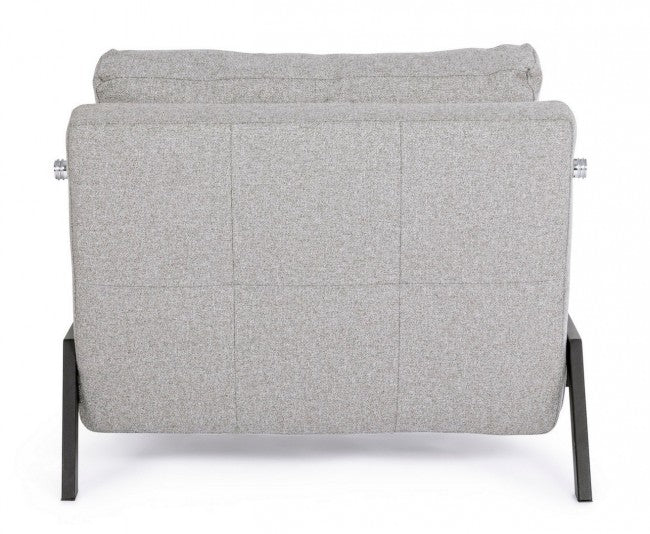 Canapé convertible 1 place gain de place en tissu HAYDEN Beige 95x96x h79 cm