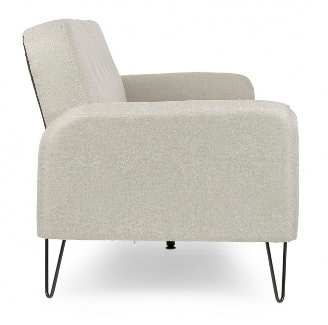 Canapé-lit Bridjet Beige en tissu inclinable style design