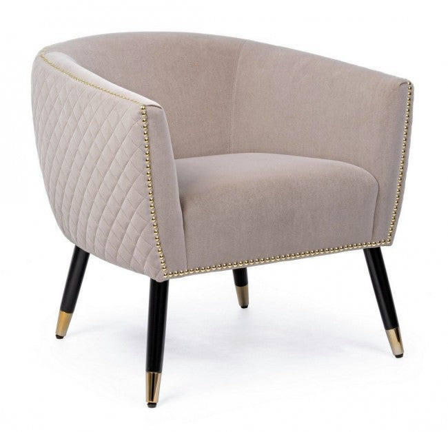Fauteuil rembourré de style ambiance beige