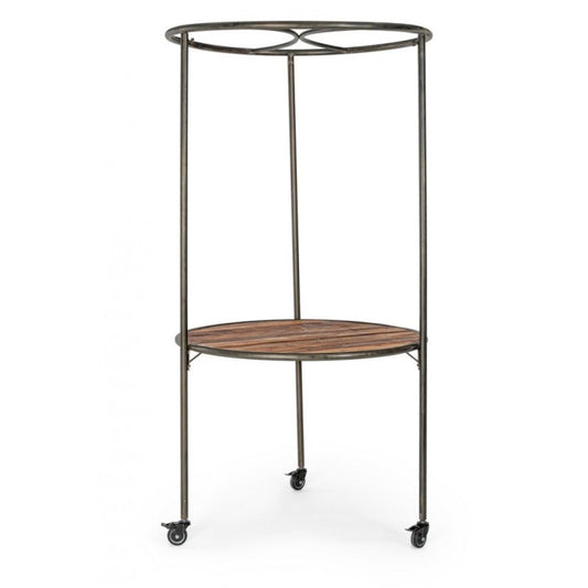 Présentoir industriel avec toit et roues D103X199h cm