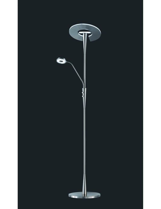 Lampe sur pied LED avec spot de lecture dimmable Québec Nichel Trio Éclairage