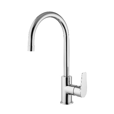 Mitigeur d'évier haut de gamme chromé chaux