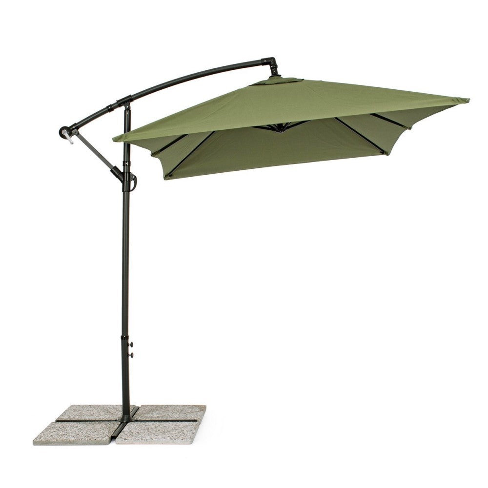 Parapluie à bras Texas 2x3 cm anthracite-olive