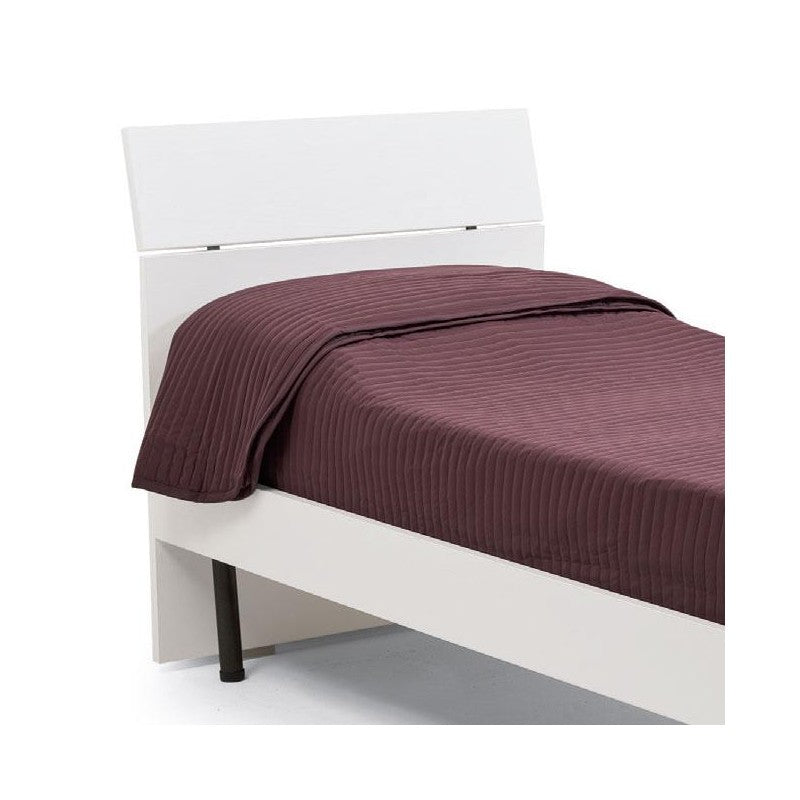 Lit double pour chambre couleur frêne blanc 200x171xH 98 cm