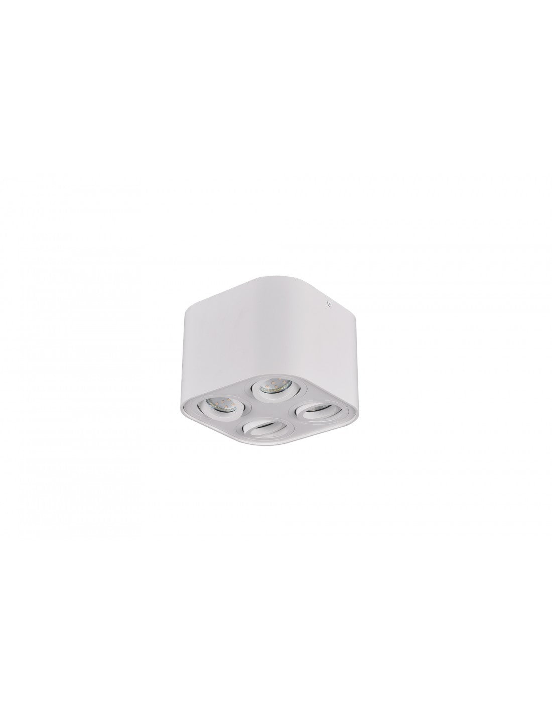 Plafonnier Cubo 4 Spots GU10 Orientables Cookie Blanc Trio Lighting