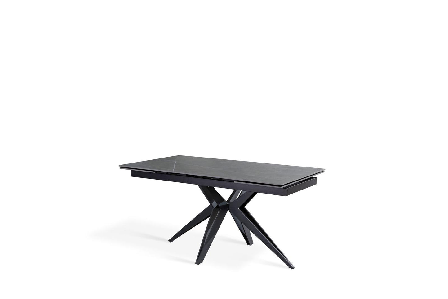 Table extensible gris-noir 90 cm x 160-240 cm cm H. 76 cm