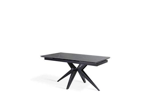 Table extensible gris-noir 90 cm x 160-240 cm cm H. 76 cm