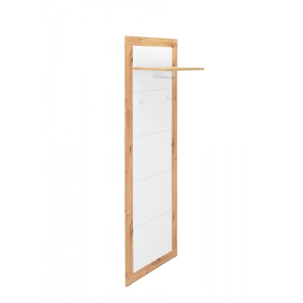 Panneau porte-manteau d'entrée Wien 43 en chêne blanc