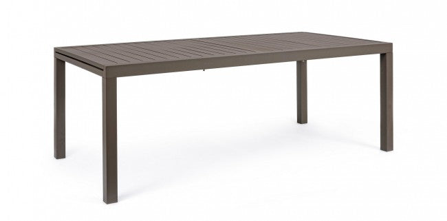 Table salon de jardin extensible en aluminium marron Hide 200-300 x 100 cm