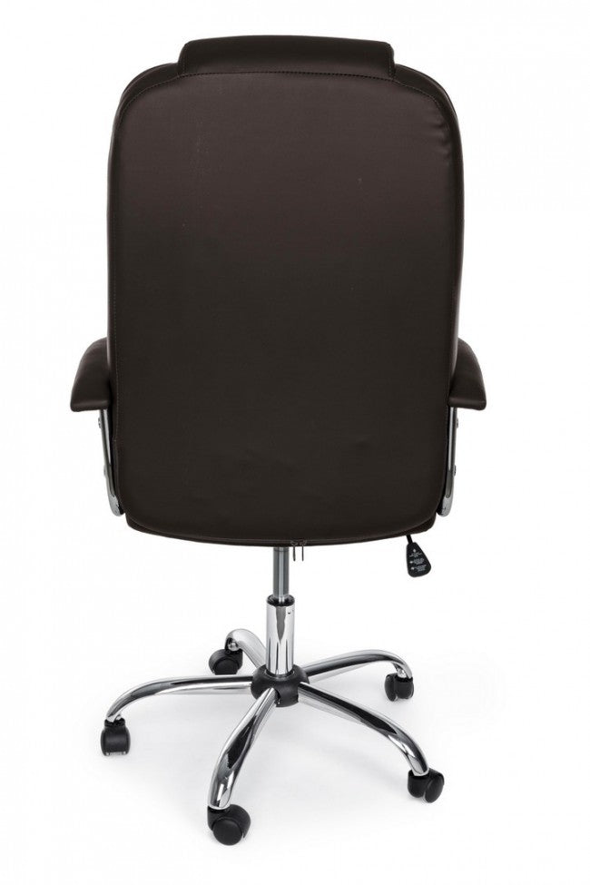 Fauteuil de bureau en éco-cuir noir Dehli