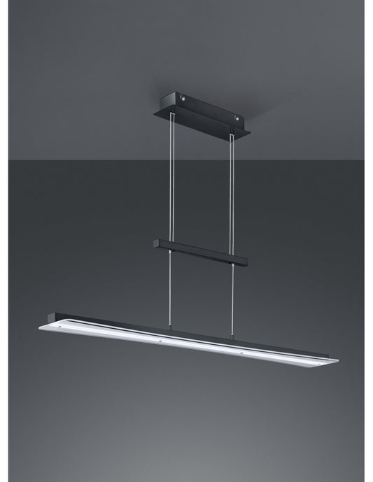 Suspension Moderne Smash Led Dimmable Noir L100 cm Trio Éclairage