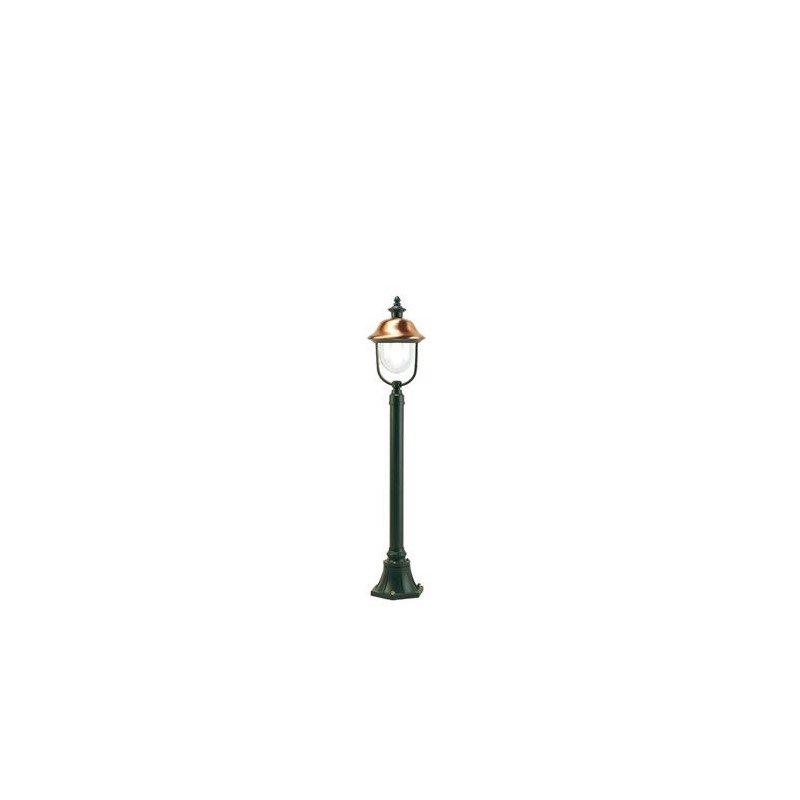 Mât de lampadaire d'extérieur avec structure en aluminium moulé sous pression gris, 128 cm h