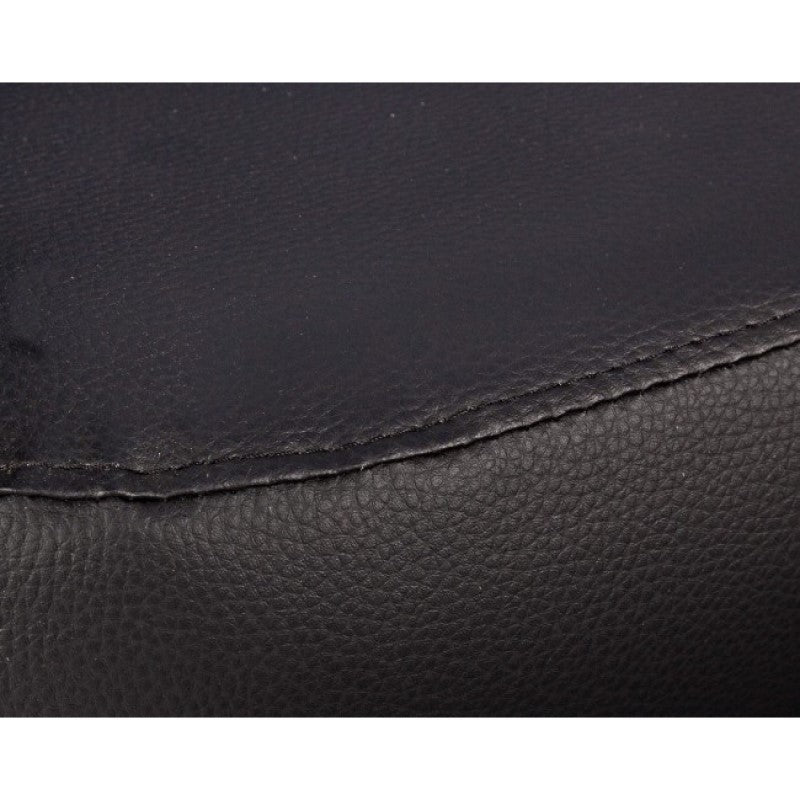 Fauteuil simili cuir avec pouf amovible Noir RITA 64,5x 59,5x h78 cm