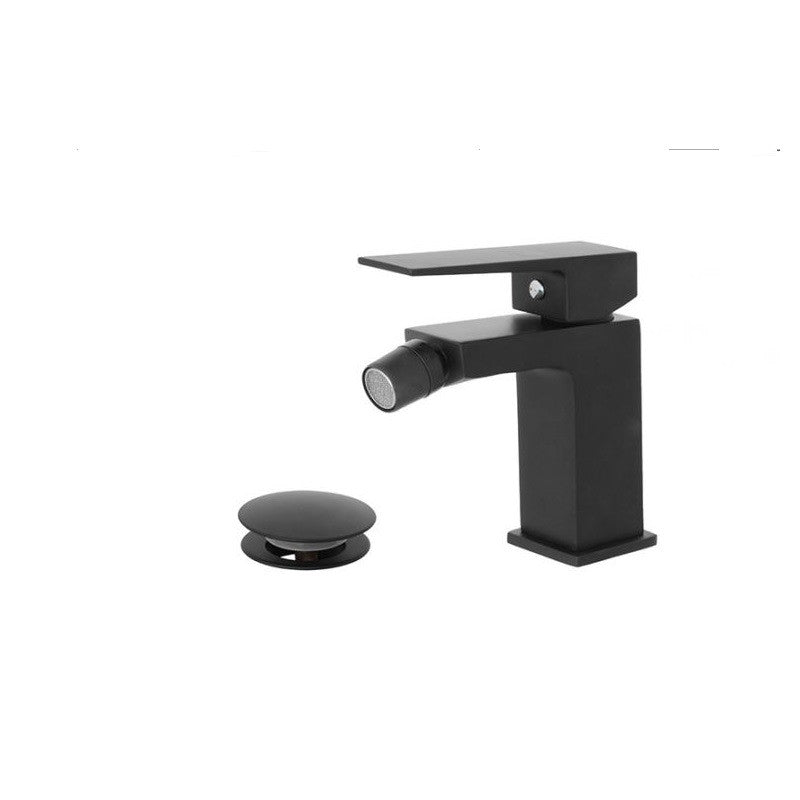 Mitigeur de bidet en acier série QUATRA Noir Mat