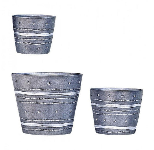 4x Vases S-3 Gris à