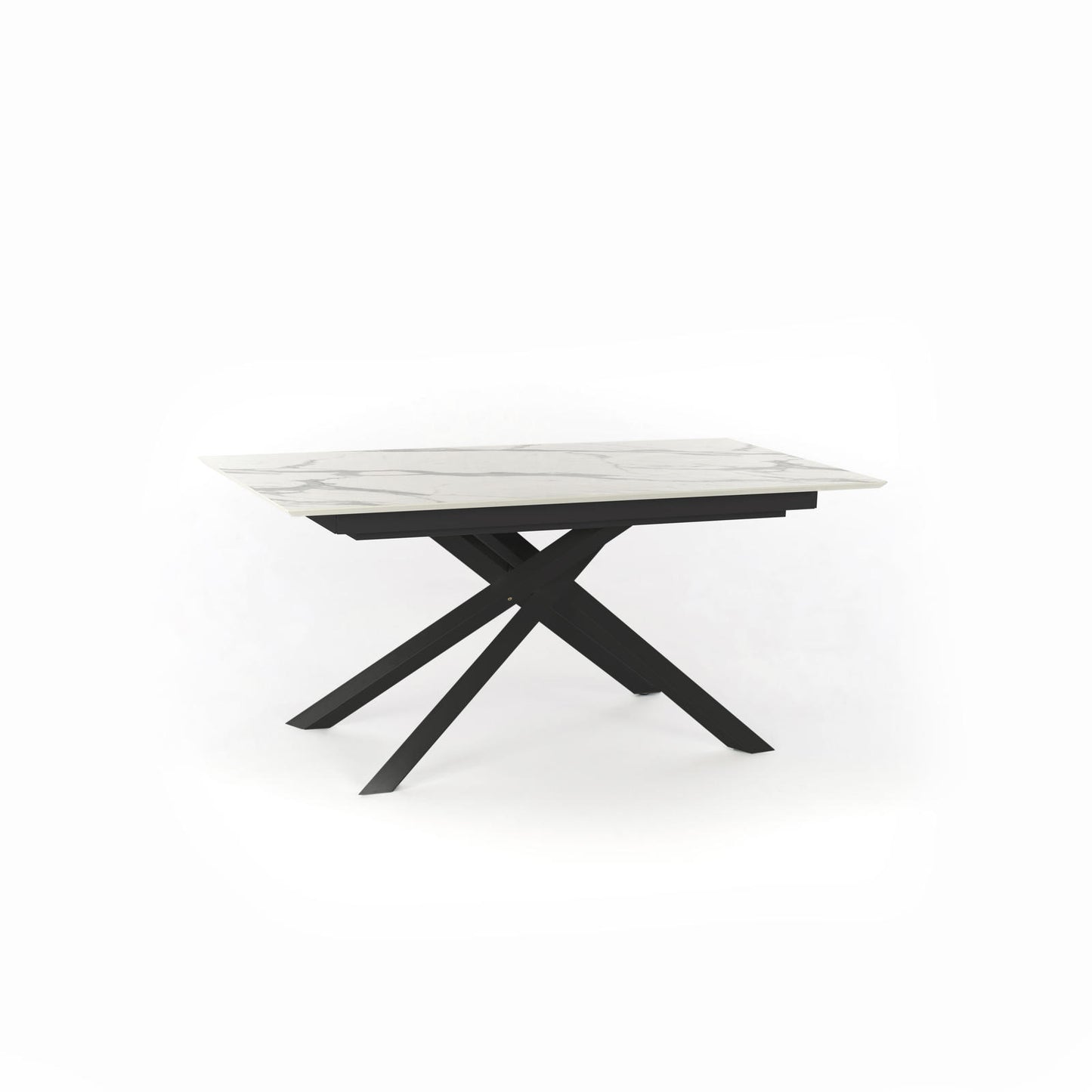 Table extensible avec plateau en marbre calacatta 170/270x90x76h cm