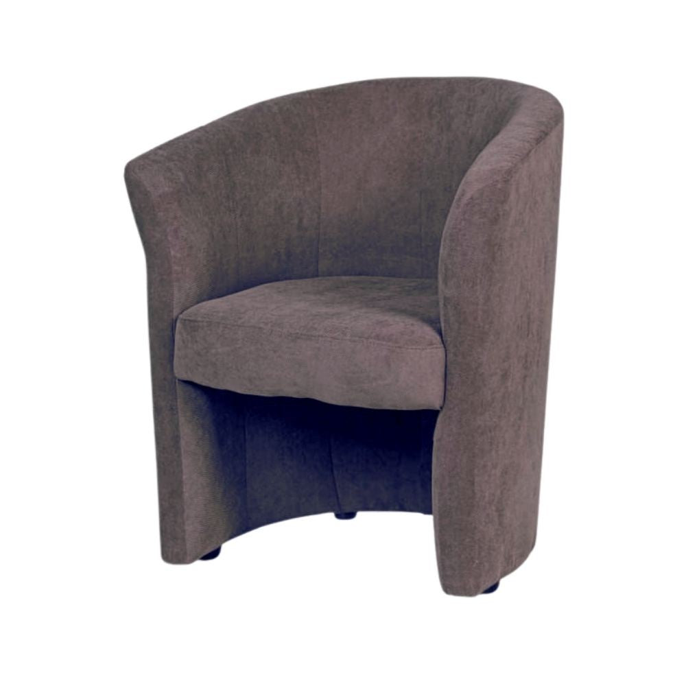Fauteuil Belize en velours gris tourterelle