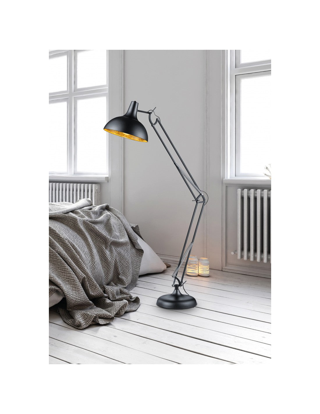 Lampadaire Architecte Salvador 1 x E27 Noir Orientable Trio Lighting