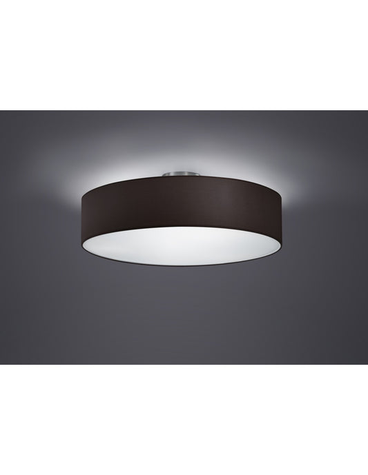 Plafonnier hôtel 3xE27 Abat-jour Noir Ø50 cm Trio Lighting
