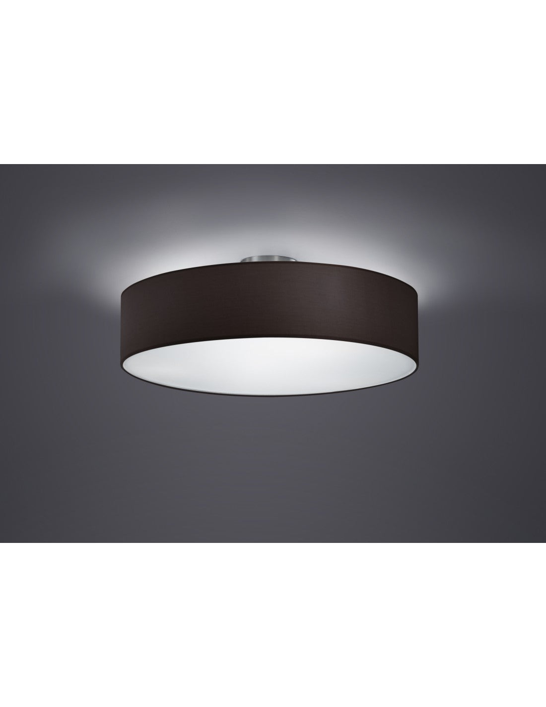 Plafonnier hôtel 3xE27 Abat-jour Noir Ø50 cm Trio Lighting