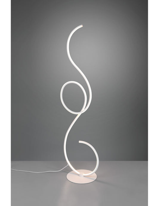 Lampadaire de salon blanc moderne Led gradateur Jive Trio éclairage