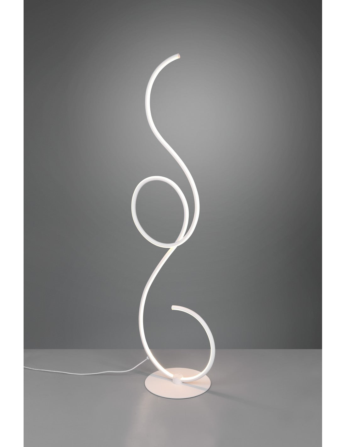 Lampadaire de salon blanc moderne Led gradateur Jive Trio éclairage