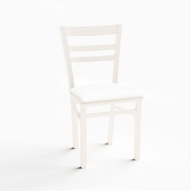 Chaise Cromica en blanc mat