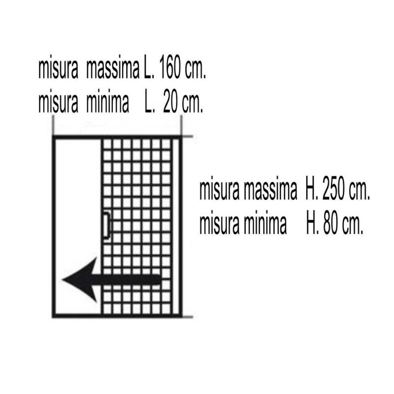 Moustiquaire enroulable horizontale IRS-CE 60-160x250 cm Blanc