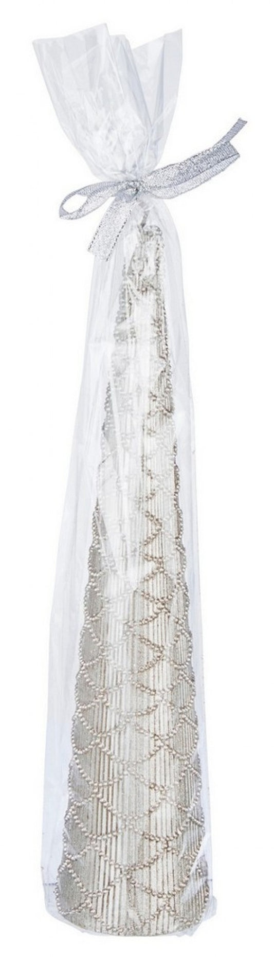 6x Bougie Champagne Conique Luxe H30