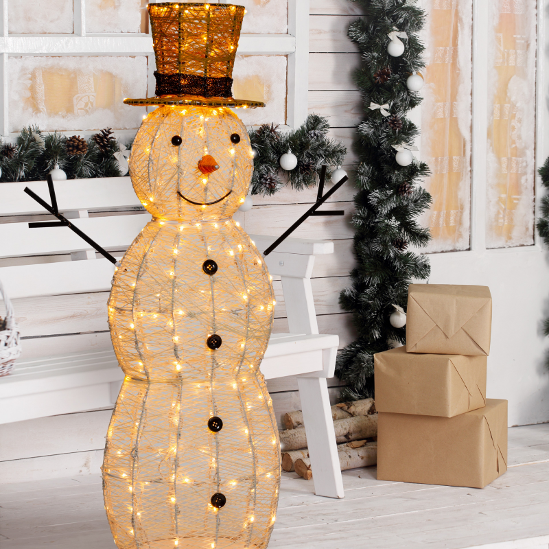 Bonhomme de neige LED 3D H105 cm Série 220 LED