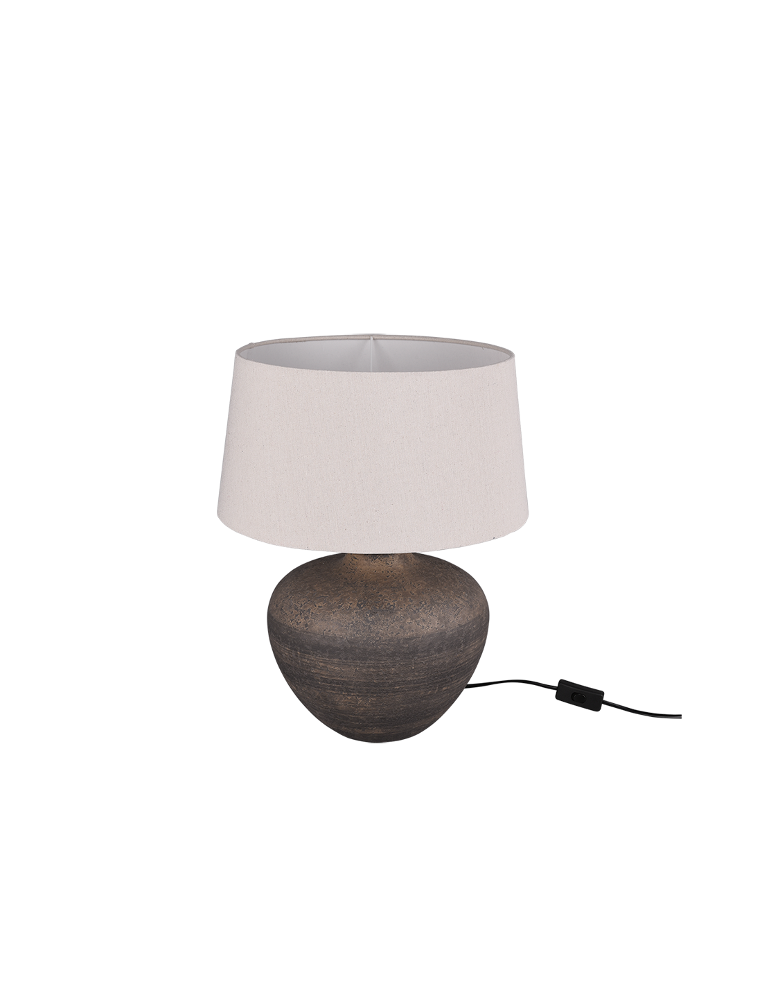 Lampe pied en céramique avec abat-jour Lou Sand Ø38 cm Trio Lighting